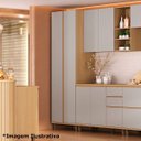 Ver imagem 5 de Paneleiro Armário para Cozinha 2 Portas 4 Prateleiras Aurora Cinza Cristal