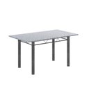Ver imagem 5 de Conjunto de Mesa Tubular 140cm x 75cm Tampo em Granito Ocre com 6 Cadeiras Iris B Prata/Bege