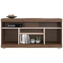 Ver imagem 6 de Rack para Sala de Estar TV 47 pol com Rodízios Raya C04 Nogueira Real Off White - Lyam Decor