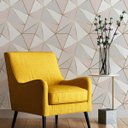 Ver imagem 3 de Papel de Parede Adesivo Zara Rose Gold Quarto Sala Rolo 15m
