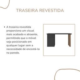 Mesa Escrivaninha para Home Office e Estudos 2 Gavetas Florence - 10