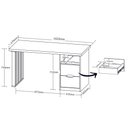 Ver imagem 4 de Mesa Escrivaninha para Home Office e Estudos Florence 2 Gavetas 142,2cm Nogal e Preto Marrom Artany