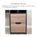 Ver imagem 7 de Mesa Escrivaninha para Home Office e Estudos Florence 2 Gavetas 142,2cm Nogal e Preto Marrom Artany