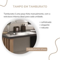 Mesa Escrivaninha para Home Office e Estudos 2 Gavetas Florence - 6