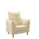 Ver imagem 3 de Poltrona Amamentar Ergonômica com Puff em Suede - Meu Estofado:bege Conce