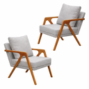 Ver imagem 2 de Conjunto 2 Poltronas Decorativa Mona Luxo Sala de Estar e Decoração:cinza