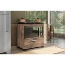 Ver imagem 2 de Balcão para Cooktop e Forno Elétrico 4 Bocas 1 Porta Albânia - Castanho