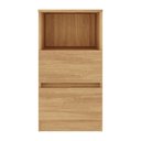 Ver imagem 4 de Mesa de Cabeceira 38,5cm com 2 Gavetas Multimóveis Mp4395 Madeirado