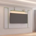 Ver imagem 1 de Painel para TV até 75 Polegadas com LED 180CMX136CM e Prateleira Maresias Bege