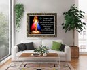 Ver imagem 2 de Quadro Jesus Misericordioso com Oração Moldura Luxo 55 cm x 45 cm