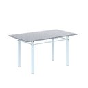 Ver imagem 4 de Conjunto de Mesa Tubular 140cm x 75cm Tampo em Granito Ocre com 6 Cadeiras Iris B Branco/Preto