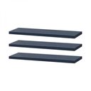 Ver imagem 2 de Kit 3 Prateleiras 50 X 20cm Azul Suporte Invisível