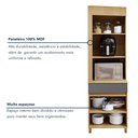 Ver imagem 7 de Paneleiro Torre Angular 1 Porta 1 Gaveta 65cm 100% MDF Realeza Premium Cinza/Carvalho/Titânio