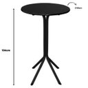 Ver imagem 3 de Mesa Bistrô Alto Preto com Tampo Redondo Preto