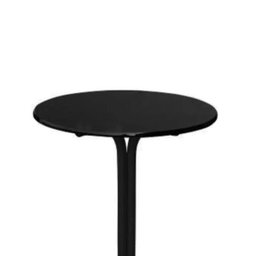 Mesa Bistrô Alto Preto com Tampo Redondo Preto - 4