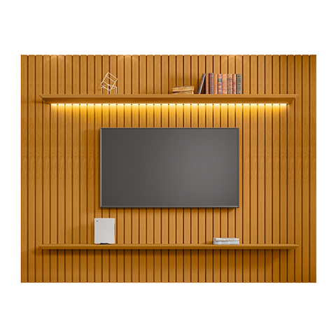 Painel Ripado Roma com LED Cinamomo - RV Móveis