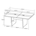 Ver imagem 4 de Mesa de Reunião 6 Lugares com Caixa de Tomada Tampo em Tamburato Marrom/Freijó/Branco Artany