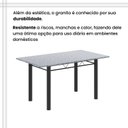 Ver mais imagens de Conjunto de Mesa Tubular 140cm x 75cm Tampo em Granito Ocre com 6 Cadeiras Iris B Preto
