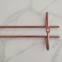 Ver imagem 7 de Kit 2 Porta Taças 25cm Rose Gold Suporte Organizador de Taças Suspenso Armário Bar Adega