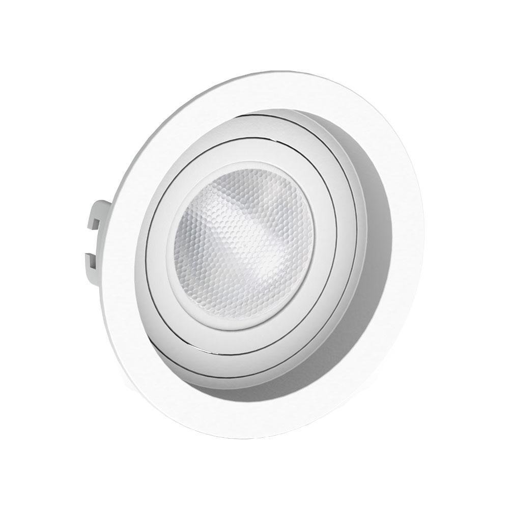Kit 20 Spot Embutir Recuado Par20 Bco+Lâmpada Led 4,8W 2700K - 2
