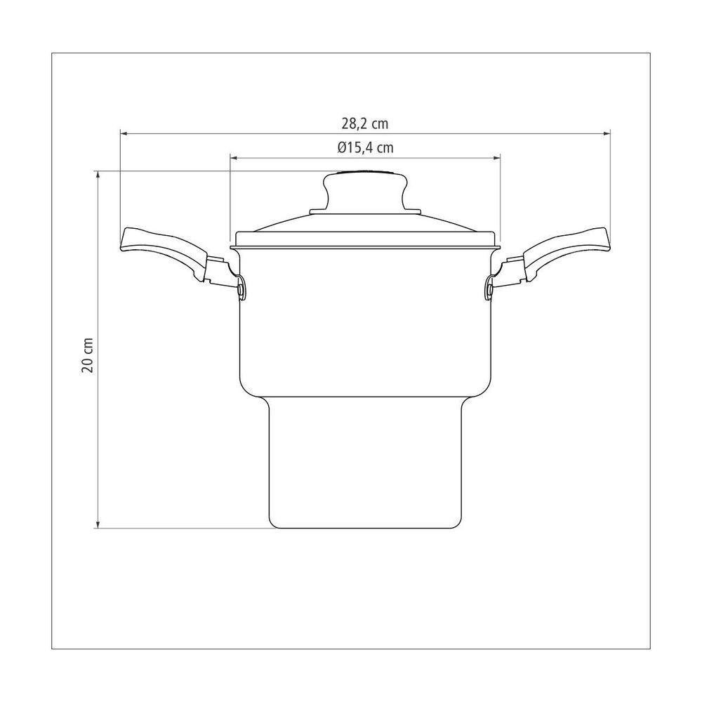 Cuscuzeira de Aluminio com Revestimento Interno de Antiaderente 14cm - 5