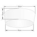 Ver imagem 4 de Plafon Cone Md-3004 Cúpula em Tecido 15/50x40cm Rústico Bege - Bivolt