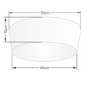Ver imagem 2 de Plafon Cone Md-3004 Cúpula em Tecido 15/50x40cm Rústico Bege - Bivolt