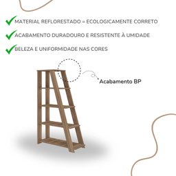 Estante Escada Multiuso para Livros 5 Prateleiras 134cmx82cm - 9