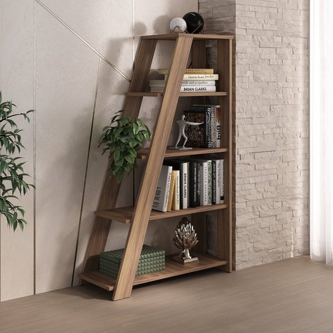 Estante de Livros 82CMX134CM Escada Multiuso 5 Prateleiras Artany