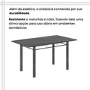 Ver mais imagens de Conjunto de Mesa Tubular 140cm x 75cm Tampo em Ardósia Indiano com 6 Cadeiras Iris B Prata/Bege