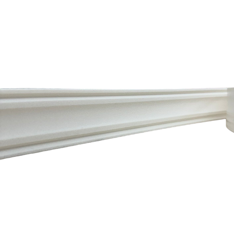 Moldura Rodameio Eva Autocolante Flexível Terra 5cmx8mm 20 Metros - Branco