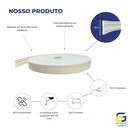 Ver imagem 3 de Moldura Rodameio Eva Autocolante Flexível Terra 5cmx8mm 20 Metros - Branco