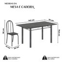 Ver imagem 3 de Conjunto de Mesa Tubular 140cm x 75cm Tampo em Ardósia Indiano com 6 Cadeiras Iris B Prata/Preto