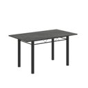 Ver imagem 4 de Conjunto de Mesa Tubular 140cm x 75cm Tampo em Ardósia Indiano com 6 Cadeiras Iris B Preto
