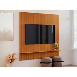 Rack Bancada Aruba com Painel Avant 55 Polegadas – Off White / Cedro - 2