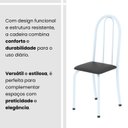 Ver imagem 7 de Conjunto de Mesa Tubular 140cm x 75cm Tampo em Vidro Incolor com 6 Cadeiras Iris B Branco/Preto