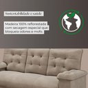 Ver mais imagens de Sofá Cama Retrátil 4 Lugares Bárbara 2,60m Veludo Cinza