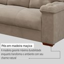 Ver imagem 6 de Sofá Cama Retrátil 4 Lugares Bárbara 2,60m Veludo Cinza