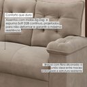 Ver imagem 4 de Sofá Cama Retrátil 4 Lugares Bárbara 2,60m Veludo Cinza