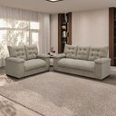 Ver imagem 1 de Sofá Cama Retrátil 4 Lugares Bárbara 2,60m Veludo Cinza