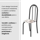 Ver imagem 7 de Conjunto de Mesa Tubular 140cm x 75cm Tampo em Vidro Incolor com 6 Cadeiras Iris B Preto/Arabesco