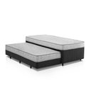 Ver imagem 2 de Cama Box Conjugada Solteiro com Auxiliar 88CMX58CMX188CM Espuma D28 Sensor Yescasa Cinza Branco/Chumbo