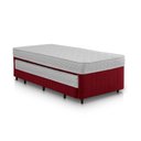 Ver imagem 3 de Cama Box Conjugada Solteiro com Auxiliar Colchões Sensor Yescasa Vermelho/Branco