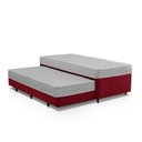 Ver imagem 2 de Cama Box Conjugada Solteiro com Auxiliar Colchões Sensor Yescasa Vermelho/Branco