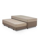 Ver imagem 2 de Cama Box Conjugada Solteiro 88CMX58CMX188CM com Auxiliar Sensor Yescasa Marrom Bege/Chocolate
