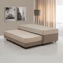 Ver imagem 1 de Cama Box Conjugada Solteiro 88CMX58CMX188CM com Auxiliar Sensor Yescasa Marrom Bege/Chocolate