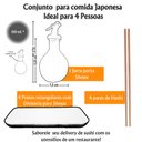 Ver imagem 5 de Kit para 4 Pessoas Sushi com Divisória Shoyu Porcelana Verde Mesclado Servir Oriental