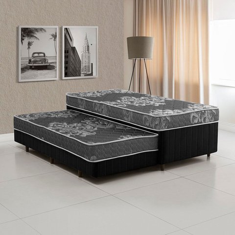 Cama Box Conjugada Solteiro com Auxiliar Colchões Sensor