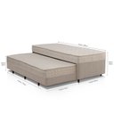 Ver imagem 4 de Cama Box Conjugada Solteiro com Auxiliar 88CMX58CMX188CM Espuma D28 Sensor Yescasa Bege