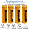 Kit 4 Pilhas Recarregáveis 18650 3.7v - 4.2v 9800mah | Bateria de Controle, Lanterna, Radios, Brinqu - 4
